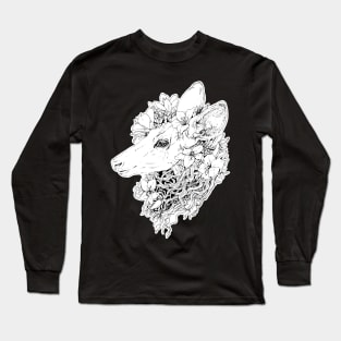 Lily Deer - Black Line Version Long Sleeve T-Shirt